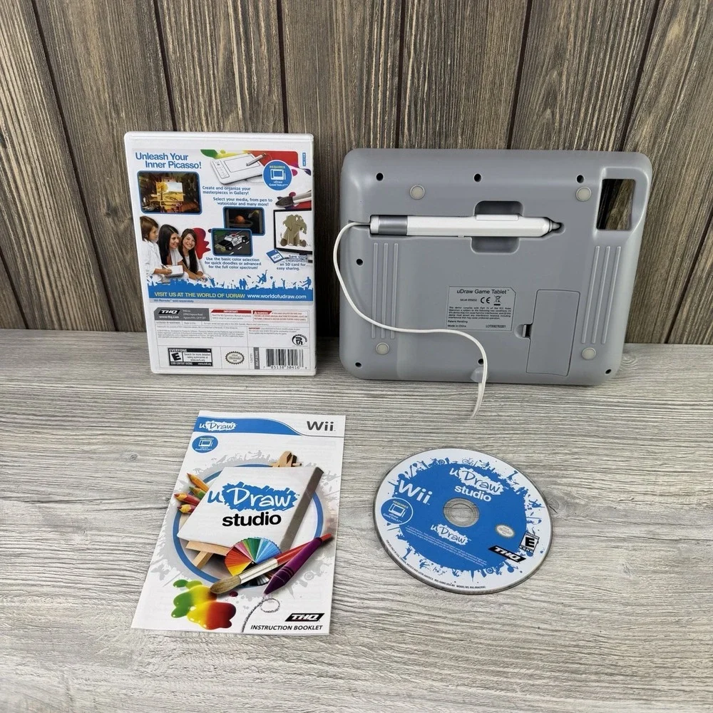 Nintendo Wii uDraw Tablet Game Bundle Tested And Working